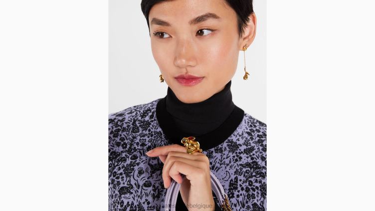 bague cocktail année du lapin Kate Spade femmes accessoires D82881226 or multicolore