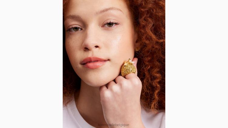 bague à cocktail fraîchement pressée Kate Spade femmes accessoires D82881009 jaune multicolore