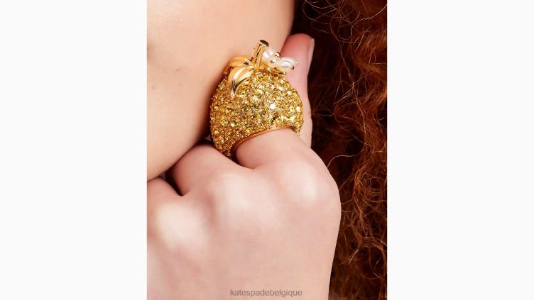 bague à cocktail fraîchement pressée Kate Spade femmes accessoires D82881009 jaune multicolore