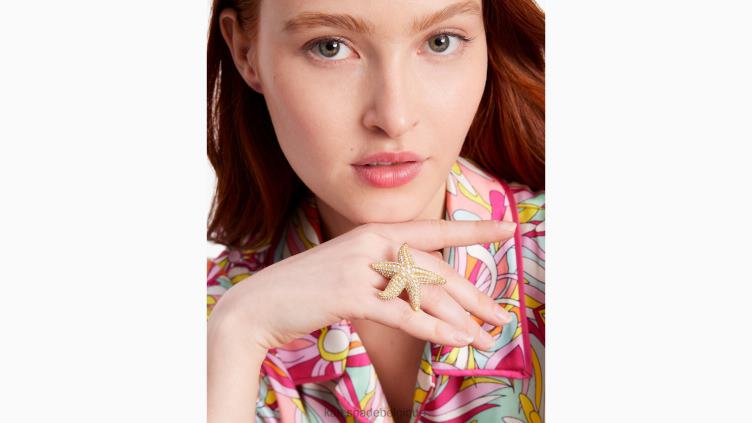 bague cocktail étoile de mer Kate Spade femmes accessoires D8288986 effacer multi