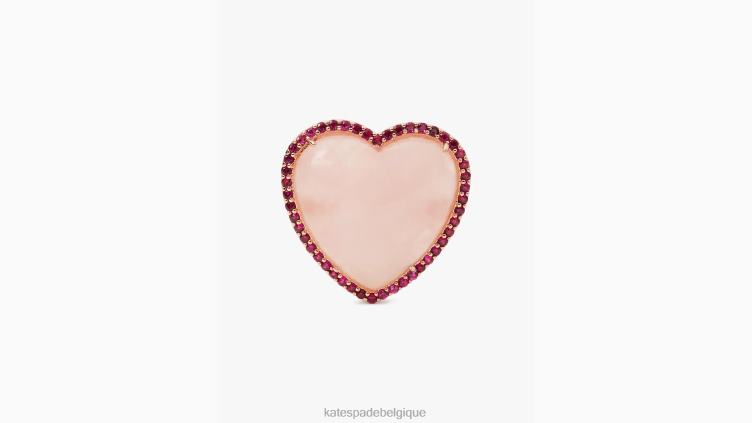 bague coeur de coeur Kate Spade femmes accessoires D82881232 rose multicolore