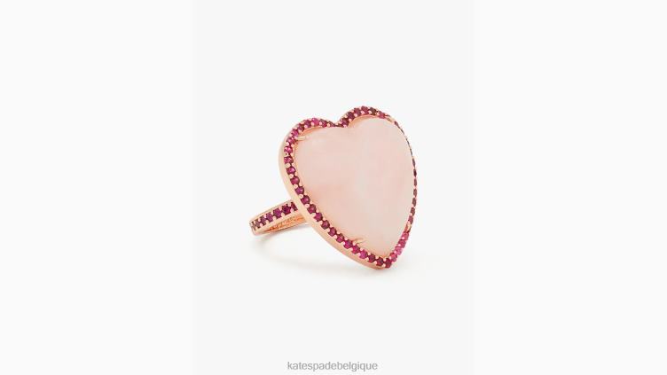 bague coeur de coeur Kate Spade femmes accessoires D82881232 rose multicolore