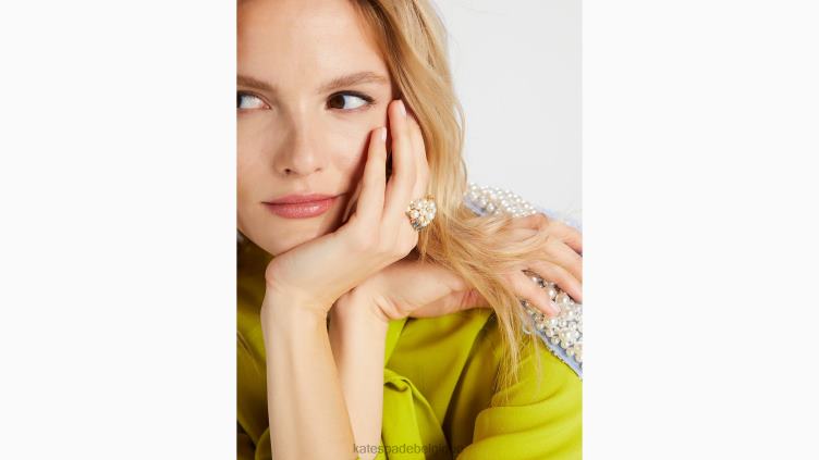 bague de déclaration pluie ou beau temps Kate Spade femmes accessoires D82881102 blanc multicolore