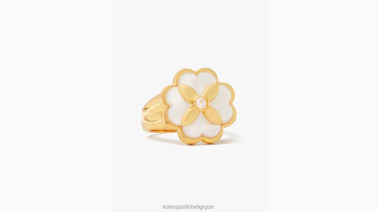 chevalière Heritage Bloom Kate Spade femmes accessoires D82881117 crème/or