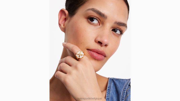 chevalière Heritage Bloom Kate Spade femmes accessoires D82881117 crème/or