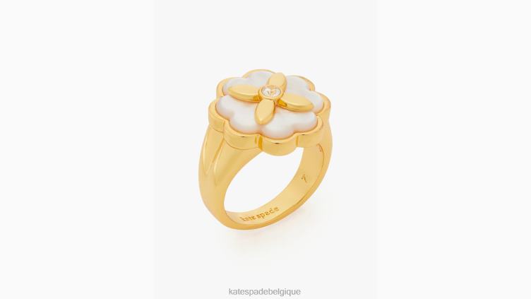 chevalière Heritage Bloom Kate Spade femmes accessoires D82881117 crème/or