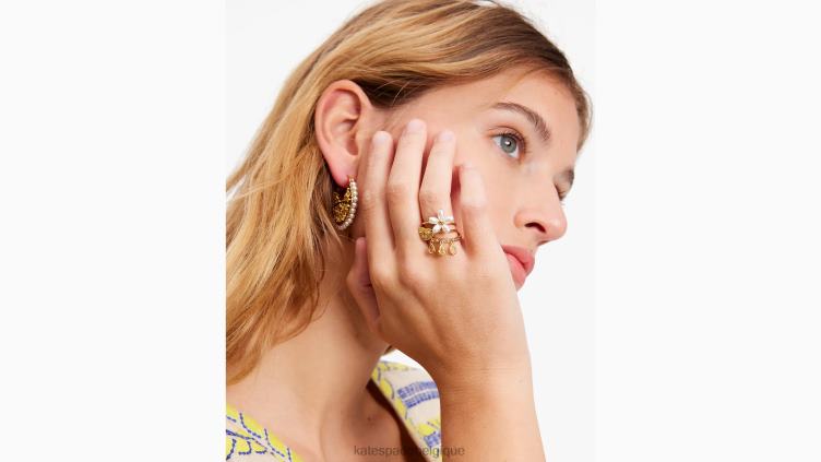 ensemble de bagues à breloques empilables Fresh squeeze Kate Spade femmes accessoires D82881008 jaune multicolore