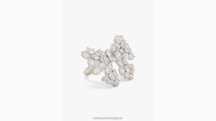 prends une bague de cocktail en forme d'arc Kate Spade femmes accessoires D82881251 clair/argent