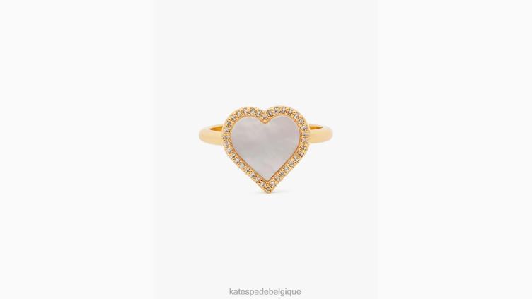 prends une bague en forme de coeur Kate Spade femmes accessoires D82881191 clair/or