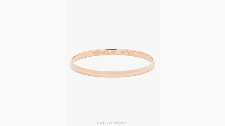 arrêtez-vous et sentez le bracelet idiome des roses Kate Spade femmes accessoires D82881088 or rose