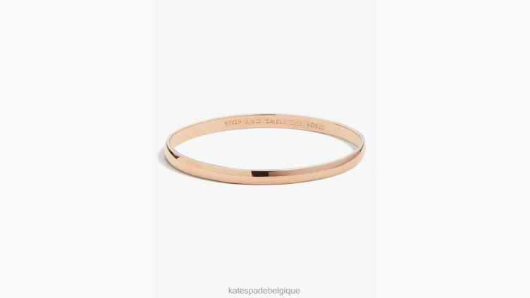 arrêtez-vous et sentez le bracelet idiome des roses Kate Spade femmes accessoires D82881088 or rose
