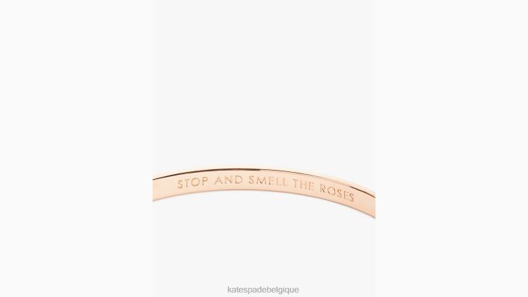 arrêtez-vous et sentez le bracelet idiome des roses Kate Spade femmes accessoires D82881088 or rose