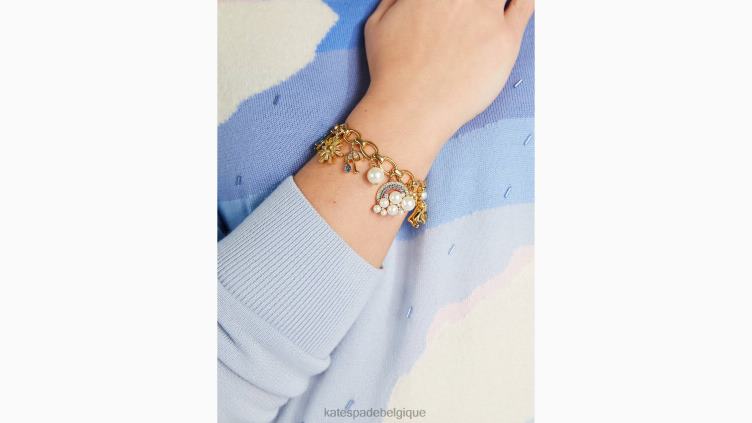 bracelet à breloques, beau temps, mauvais temps Kate Spade femmes accessoires D82881197 blanc multicolore