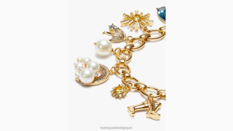 bracelet à breloques, beau temps, mauvais temps Kate Spade femmes accessoires D82881197 blanc multicolore
