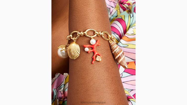 bracelet à breloques marine au trésor des récifs Kate Spade femmes accessoires D8288990 multi