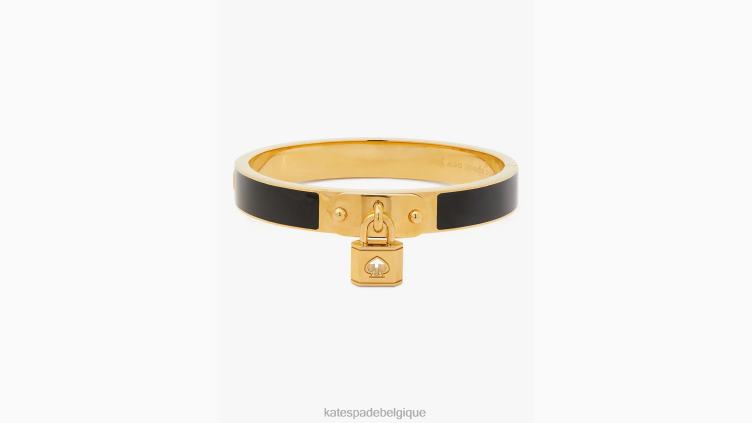 bracelet cadenas et breloque Kate Spade femmes accessoires D82881137 or noir