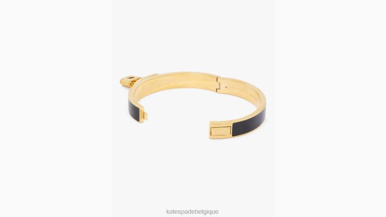 bracelet cadenas et breloque Kate Spade femmes accessoires D82881137 or noir