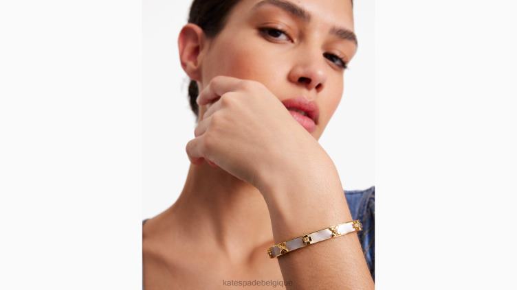 bracelet à charnière Heritage Bloom Kate Spade femmes accessoires D82881150 crème/or