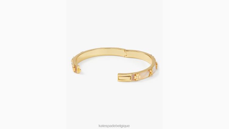 bracelet à charnière Heritage Bloom Kate Spade femmes accessoires D82881150 crème/or
