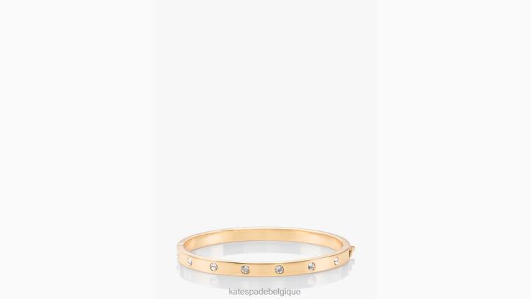 bracelet à charnière serti en pierre Kate Spade femmes accessoires D82881050 clair/or