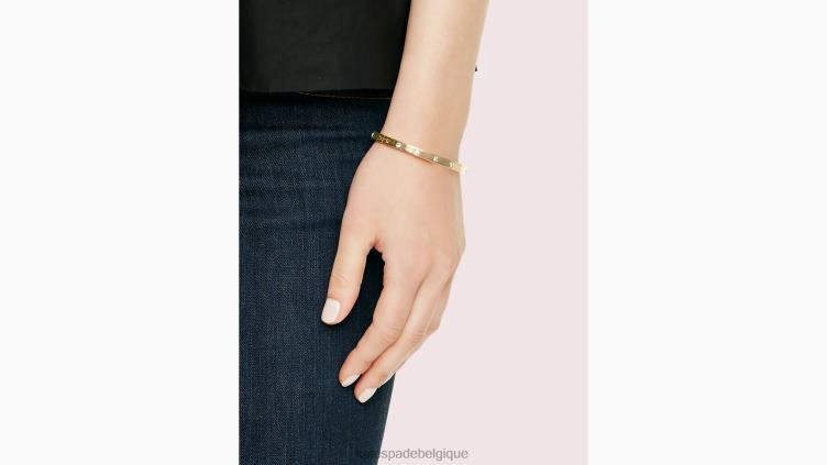 bracelet à charnière serti en pierre Kate Spade femmes accessoires D82881050 clair/or