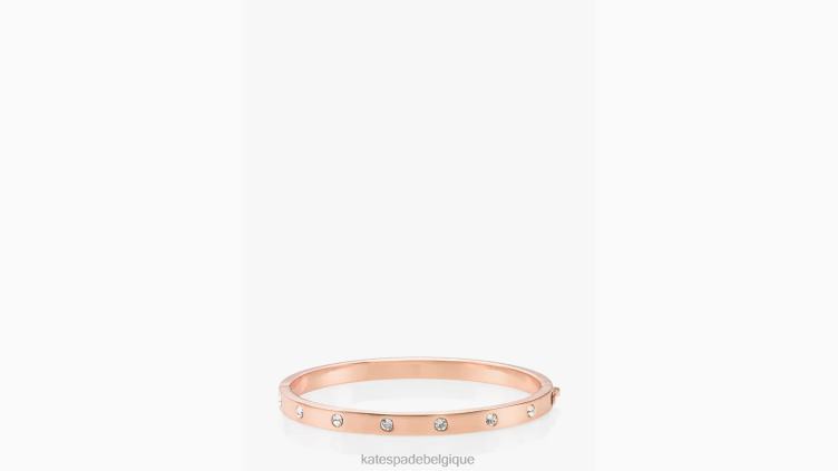bracelet à charnière serti en pierre Kate Spade femmes accessoires D82881051 clair/or rose