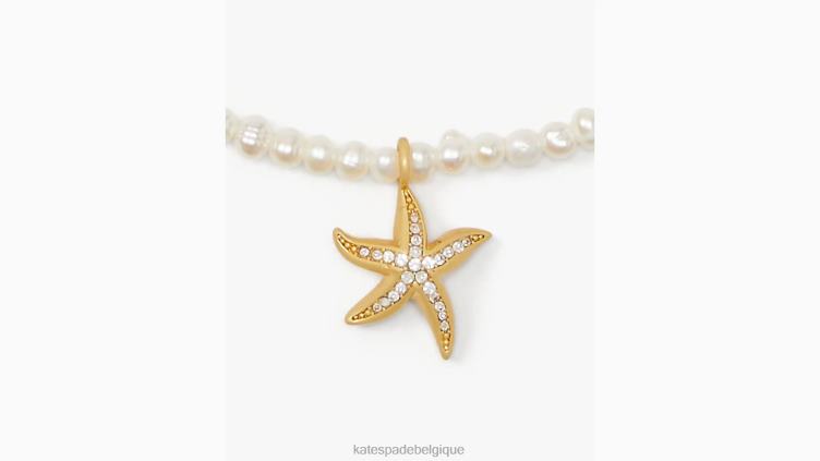 bracelet de cheville en perles d'étoile de mer Kate Spade femmes accessoires D8288981 effacer multi