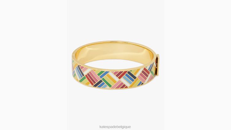 bracelet en émail patchwork Kate Spade femmes accessoires D82881036 multi