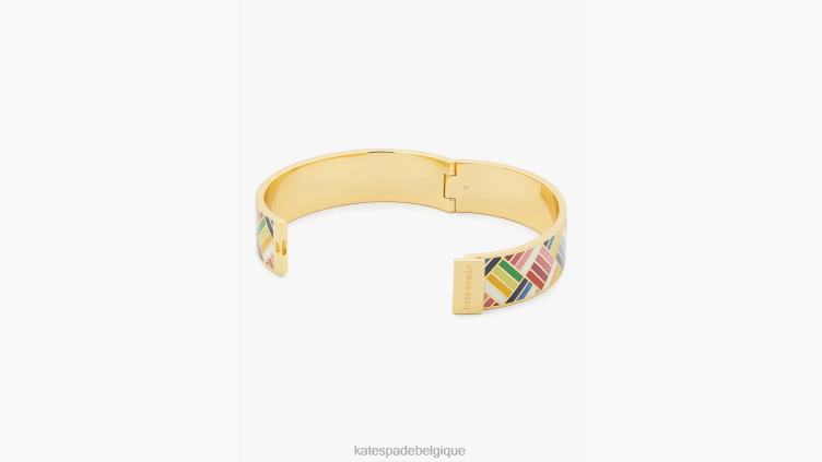 bracelet en émail patchwork Kate Spade femmes accessoires D82881036 multi