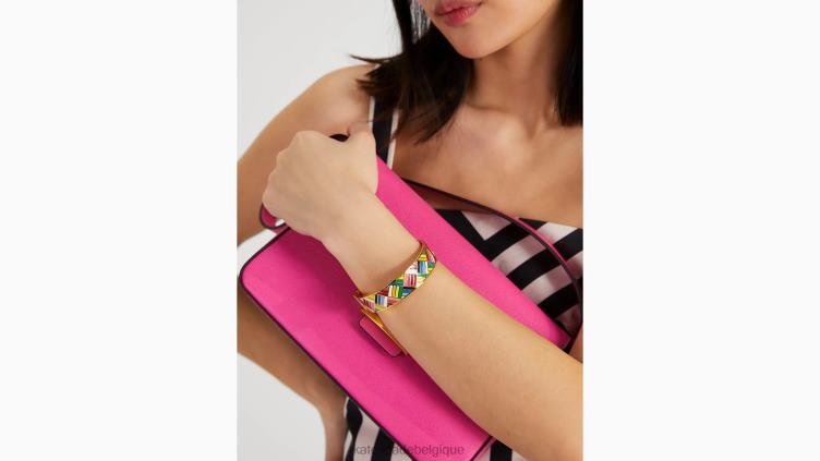 bracelet en émail patchwork Kate Spade femmes accessoires D82881036 multi