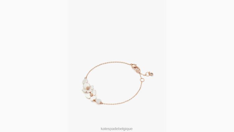 bracelet pensée précieuse Kate Spade femmes accessoires D82881156 crème multi/or rose