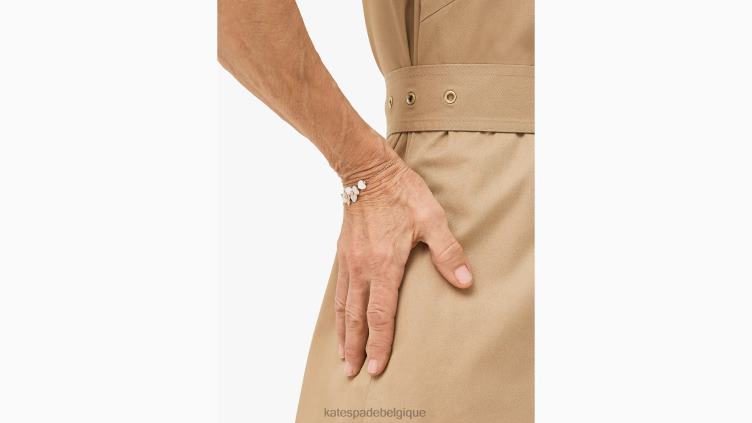 bracelet pensée précieuse Kate Spade femmes accessoires D82881156 crème multi/or rose