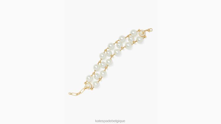 bracelet perles sur perles Kate Spade femmes accessoires D82881240 crème/or