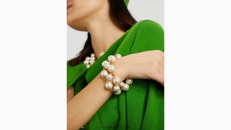 bracelet perles sur perles Kate Spade femmes accessoires D82881240 crème/or