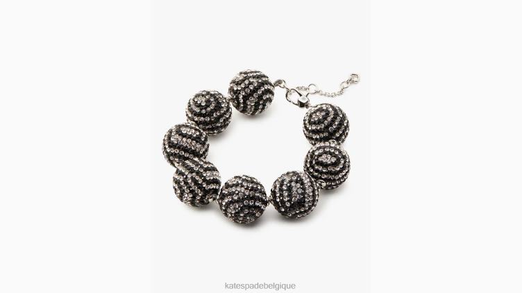 gagnez vos rayures bracelet déclaration Kate Spade femmes accessoires D82881224 noir multicolore