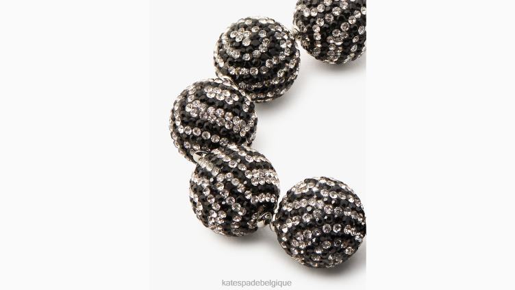 gagnez vos rayures bracelet déclaration Kate Spade femmes accessoires D82881224 noir multicolore