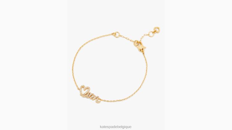 je t'aime, bracelet maman Kate Spade femmes accessoires D82881186 clair/or