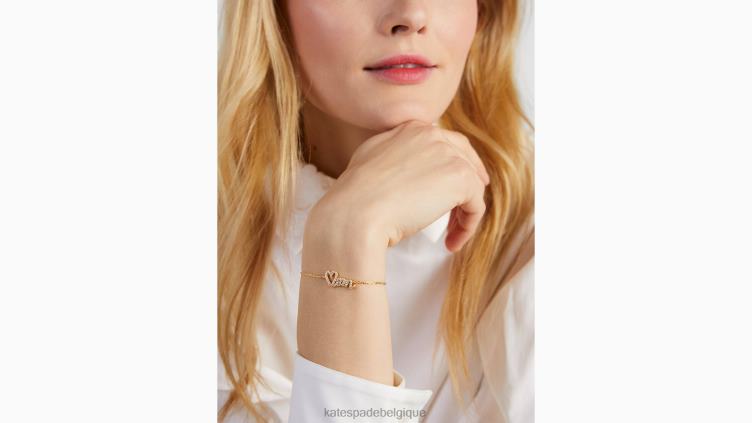 je t'aime, bracelet maman Kate Spade femmes accessoires D82881186 clair/or