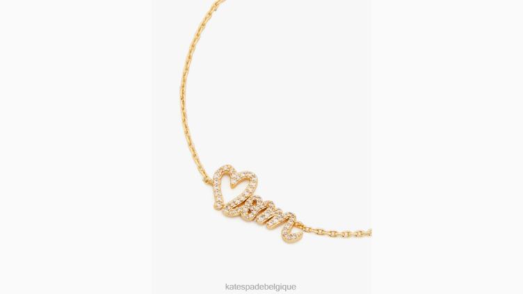 je t'aime, bracelet maman Kate Spade femmes accessoires D82881186 clair/or