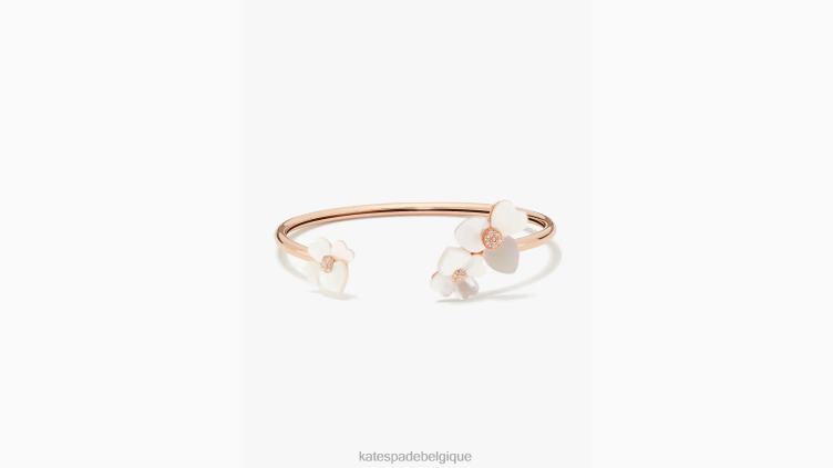 manchette flexible pensée précieuse Kate Spade femmes accessoires D82881101 crème multi/or rose