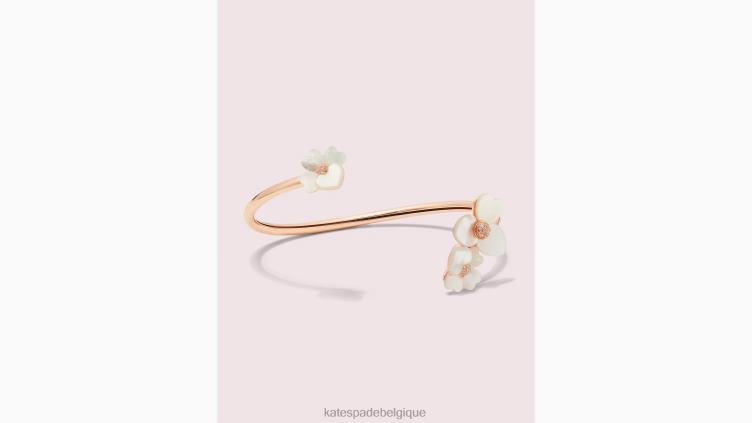 manchette flexible pensée précieuse Kate Spade femmes accessoires D82881101 crème multi/or rose