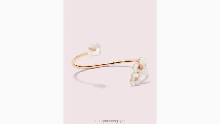 manchette flexible pensée précieuse Kate Spade femmes accessoires D82881101 crème multi/or rose