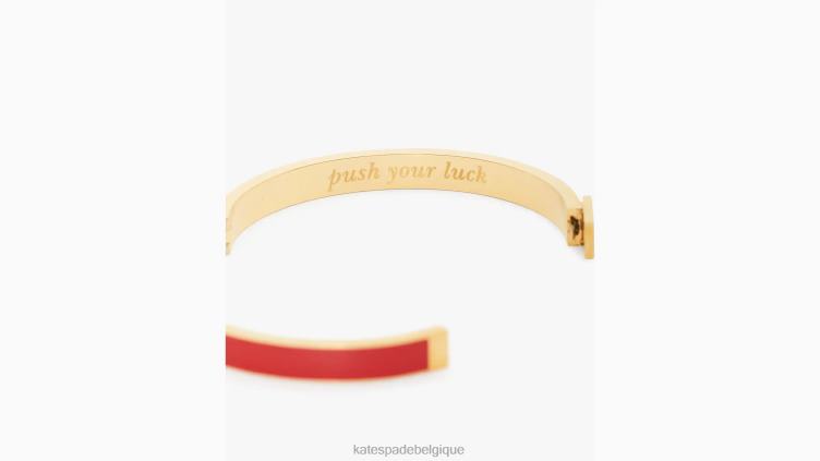 poussez votre chance bracelet mince idiome Kate Spade femmes accessoires D82881030 rouge