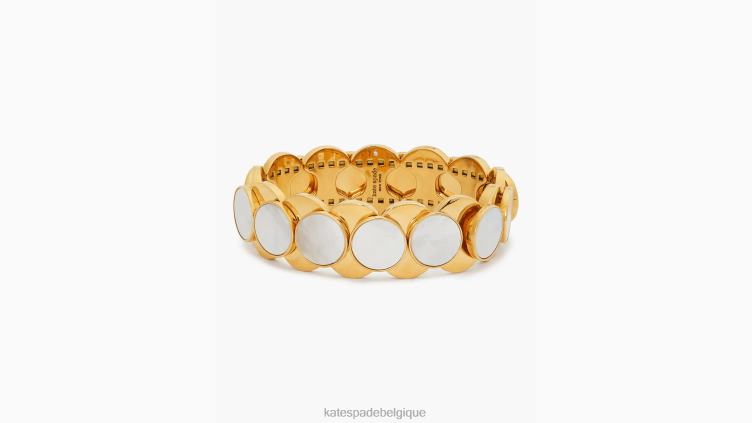 sur le bracelet extensible à pois Kate Spade femmes accessoires D82881202 crème/or