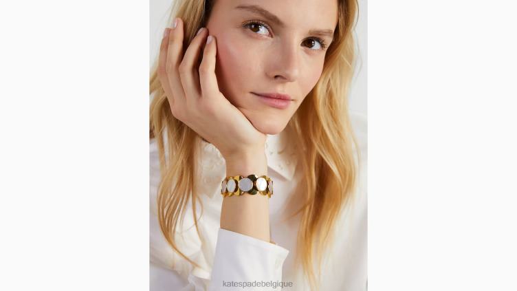 sur le bracelet extensible à pois Kate Spade femmes accessoires D82881202 crème/or