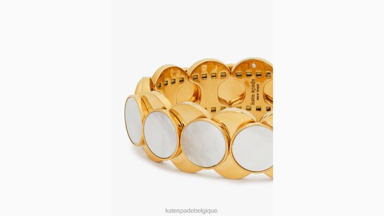 sur le bracelet extensible à pois Kate Spade femmes accessoires D82881202 crème/or