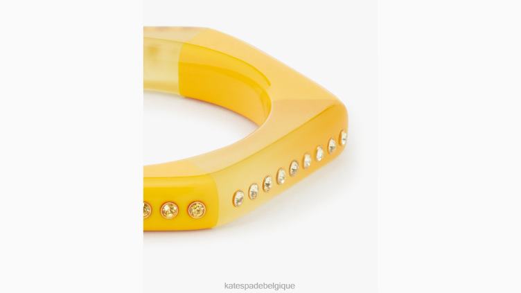 voir des rayures mince bracelet hexagonal Kate Spade femmes accessoires D8288978 jaune multicolore