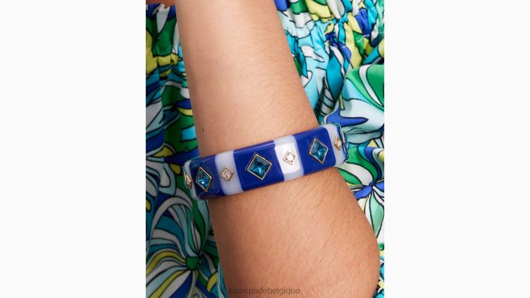 voir le bracelet à rayures Kate Spade femmes accessoires D8288972 bleu marine multicolore