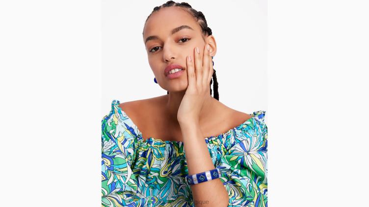 voir le bracelet à rayures Kate Spade femmes accessoires D8288972 bleu marine multicolore