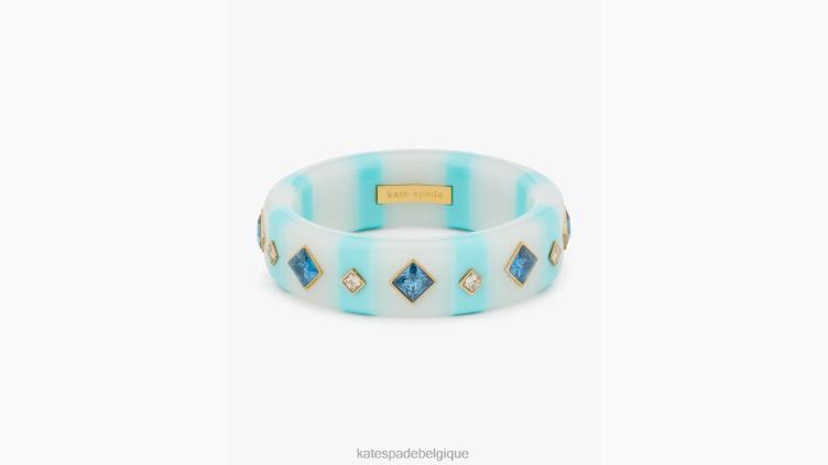 voir le bracelet à rayures Kate Spade femmes accessoires D8288976 bleu clair multicolore